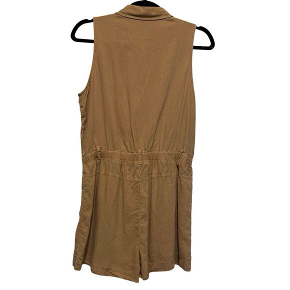 Cloth & Stone Utility Romper Womens Small brown warm honey Jay Collared jumper - Picture 7 of 7